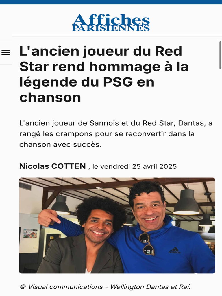 Ancien joueur du Red Star rendant hommage au PSG dans une chanson.